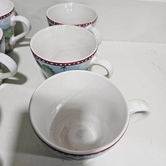 Vintage Sango Green Acre mugs‎ 8 oz Set of 6 - Picture 5 of 7